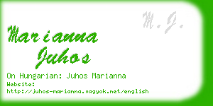 marianna juhos business card
